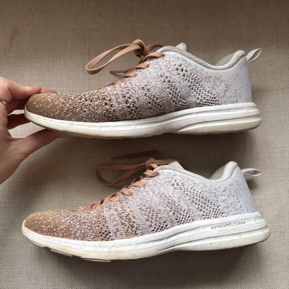 APL Women's Techloom Pro Rose Gold Ombre Running Sneakers Size 10 - Picture 3 of 11